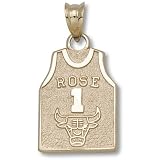 10kt Chicago Bulls ROSE Jersey 5/8in Pendant/10kt Yellow Gold