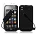 SAMSUNG i9000 GALAXY S SILICONE SKIN CASE - BLACK, WITH SCREEN PROTECTOR & CAR CHARGER PART OF ...