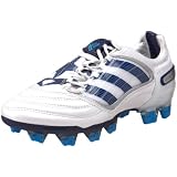 adidas Big Kid Predator X FG J Soccer Shoe,Predator Running White Metallic/Night Sky/Cyan,5 M US Big Kid