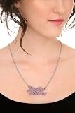 Justin Bieber Purple Logo Necklace
