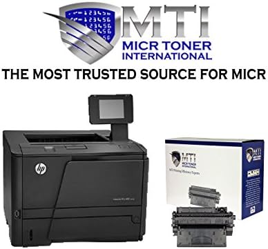 MTI MICR Check Printing Package: HP LaserJet Pro M401n Printer and 1 CF280X MICR Toner Cartridge for check and barcode printing