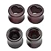 PiercingJ 4pcs 00G-3/4 (10-20mm) Organic Wood Hollow Heart Round Double-Flared Plug Ear Stetcher, Vintage Brown