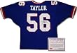Lawrence Taylor New York Giants NFL Hand Signed Authentic Style Home Blue Football Jersey