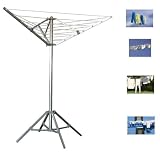 CAMPART - Suspend linge parapluie en aluminium - Sac de transport - Modèle RT-0922