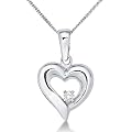 Miore Halskette mit Herz-Anh�nger  375 Wei�gold und Brillant MA934P