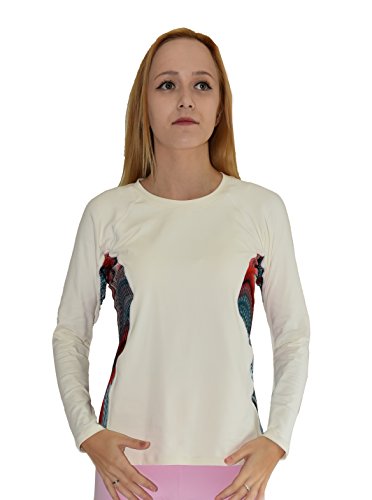 Women UPF 50+ Rash Guard Top Long Sleeve Swimsuit T- Shirt Workout (RGT)