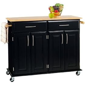 Buy Home Styles 4528-95 Island Kitchen Cart, Black by Home Styles