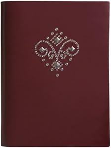 Crystal Fleur-De-Lis Journal Diary, Applied Crystals On Cover, Lined Pages, 5x7"