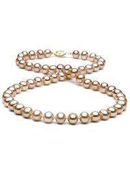 Peach/Pink Freshwater Pearl Necklace: 18" 6-7mm AAA