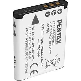 New - Li-Ion Battery D-LI88 by Pentax Imaging - 39774