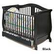 Aspen with Drawer Baby Crib In Black Finish By Storkcraft Baby Furniture