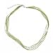 Necklace Cord For Pendants - D14 - 5-Strand Organza and Cord Mixed ~ 17" + 2" Extension Chain ~ Silver Plated Ends ~ Olive Green
