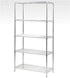 YAMAZEN スチールラック(幅90奥35)5段 メタルラック SR-15935J