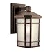 Kichler Lighting 11017PR Cameron 13-Watt 1-Light Fluorescent Energy Star Outdoor Wall Mount, Prairie Rock with White-Etched Linen Glass, 11-Inch