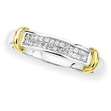 14K Two Tone Gold 1/4 ct. Princess Cut Diamond Anniversary Ring