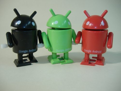 Google Android Wind Up Robots-3 Pack GREEN, RED & BLACK
