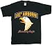 101st Airborne Eagle Looking Left - Air Force - Black One-Sided Military Logo T-Shirt / Tee