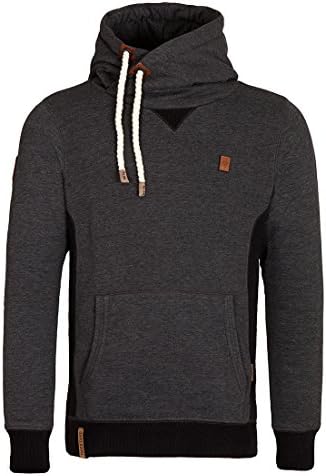 Naketano Men's Hoodie Pommes Im Weltall IV (L, Anthracite Melange)