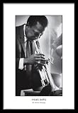 Ted Williams (Miles Davis) White Wood-Mounted Music Poster Print - 24 X 36
