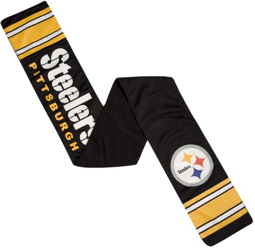 NFL Pittsburgh Steelers Jersey Scarf Black grey yellow bB001XMCH3W