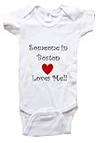 SOMEONE IN BOSTON LOVES ME - BOSTON BABY - City Series - White, Blue or Pink Onesie / Baby T-shirt