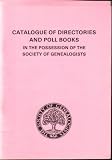 Directories and poll books in the library of the Society of Genealogists