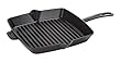Staub 1202823 Amerikanische Grillpfanne quadratisch, 30 x 30 cm, schwarz