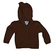 Kicky Pants Knit Hoodie, Bark, -3 Months