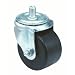 E.R. Wagner Stem Caster, Swivel, Polyolefin Wheel, Plain Bearing, 350 lbs Capacity, 3" Wheel Dia, 1-3/4" Wheel Width, 3-7/8" Mount Height, 1/2"-13 Stem Dia, 1" Stem Height