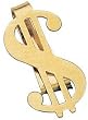 Money Clip 14k Yellow Gold -Plated Finish Dollar Sign
