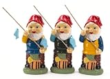 Ceramic Fishing Gnome 18cm (095423) 3 per pack