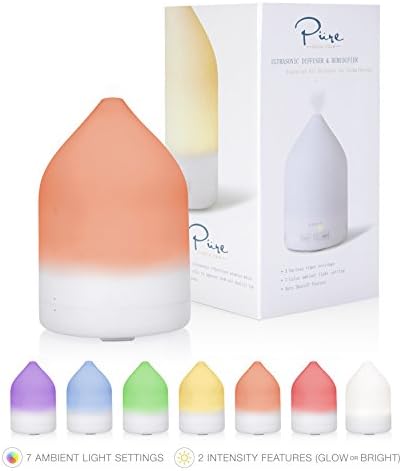 Essence 150ml Ultrasonic Wave Diffuser - Large Aromatherapy Diffuser - 14 Ambient LED Light Setting - 4 Timer Mode - Auto Shut Off - Silent - Portable - Aromatherapy - Humidifier - Air Purifier
