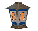 Illinois Fighting Illini Glass Metal Candle Lantern 11 GlassMetal Candle Lantern - U of Illinois -