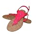 Coach Omega Crinkle Patent Leather Flower Buckle Back Flat Sandals A8515 PINK 8