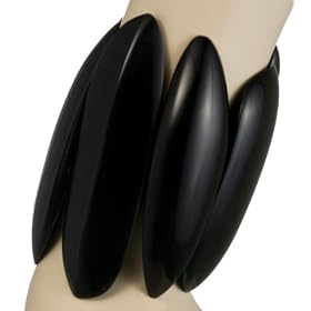 Monies US Black Pearl Chunky Necklace Bracelet, Earrings