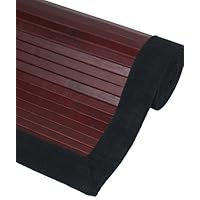 Best High Quality - Japanese Style Bamboo Area Throw Rugs w/ Black Cotton Edge - 3 Sizes, 4 Colors