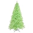 6' Chartreuse Pre-Lit Laser Tinsel Artificial Christmas Tree - Green Lights