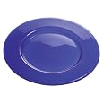 Service Ideas Tuscany Glass Blue Lined Plate - 8001BLU Best Price