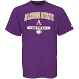 Russell Alcorn State Braves Purple Football T-shirt