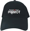 CAPS BLACK EMBROIDERY " EVERYONE LOVES PARROT "