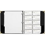 Rolodex Professional 3-Ring Business Card Holder, 200-Card, Black (66451)