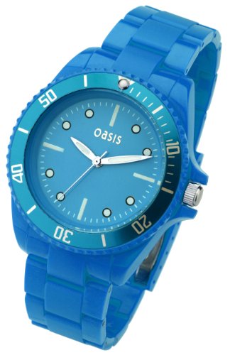 Oasis Damen-Armbanduhr Analog Formgeh&auml;use blau B832 Preisvergleich