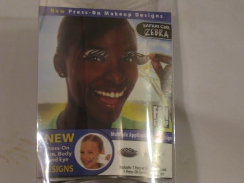 Press-on Face Paint Fan Stamp - I Bleed Team Colors SAFARI GIRL ZEBRA