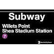 Shea Stadium Metal Subway Sign