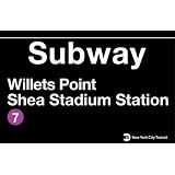Shea Stadium Metal Subway Sign