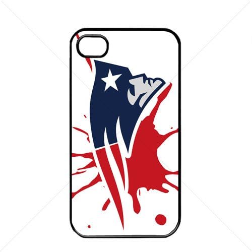 NFL American football New England Patriots Apple iPhone 4 / 4s TPU Soft Black or White case (Black)