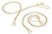 Rhinestone removable Gold Crystal Bra Straps (Small, Rhinestone Gold)