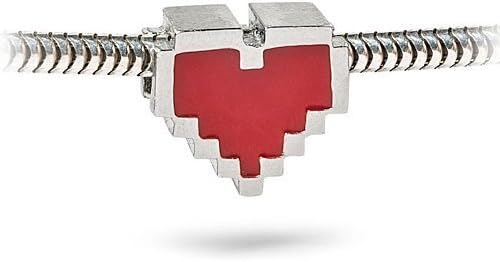 8-Bit Heart Charm Bead