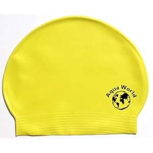 Yellow Latex Swim Cap