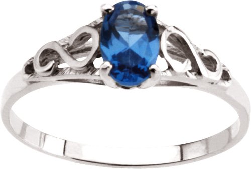 Teen Imitation March Birthstone Ring